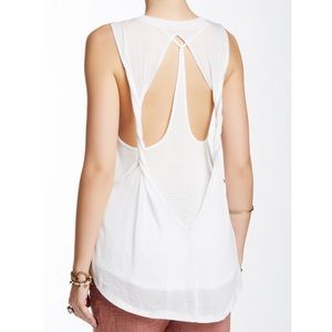 FREE PEOPLE JERSEY TWIST BACK TANK